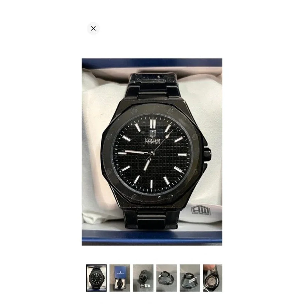 Montres Prestige men’s black watch
